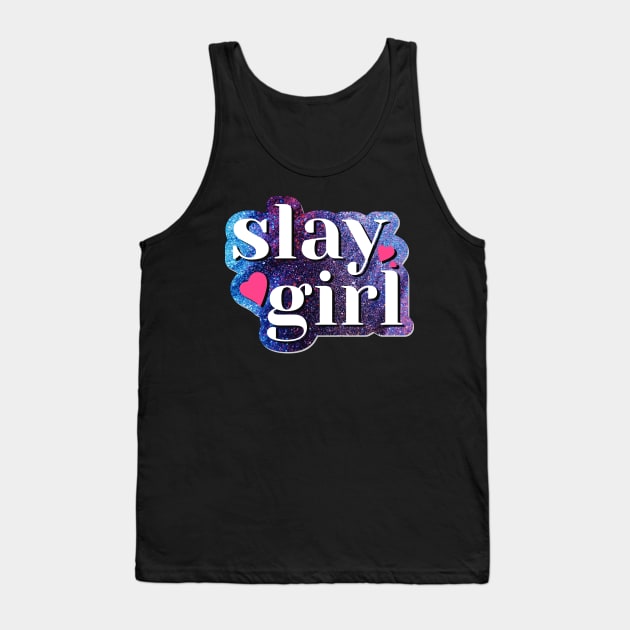 Slay Girl Word Fashion Design Tank Top by BrightLightArts